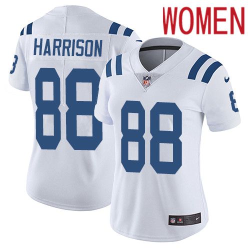 Women Indianapolis Colts #88 Marvin Harrison Nike White Vapor Limited NFL Jersey